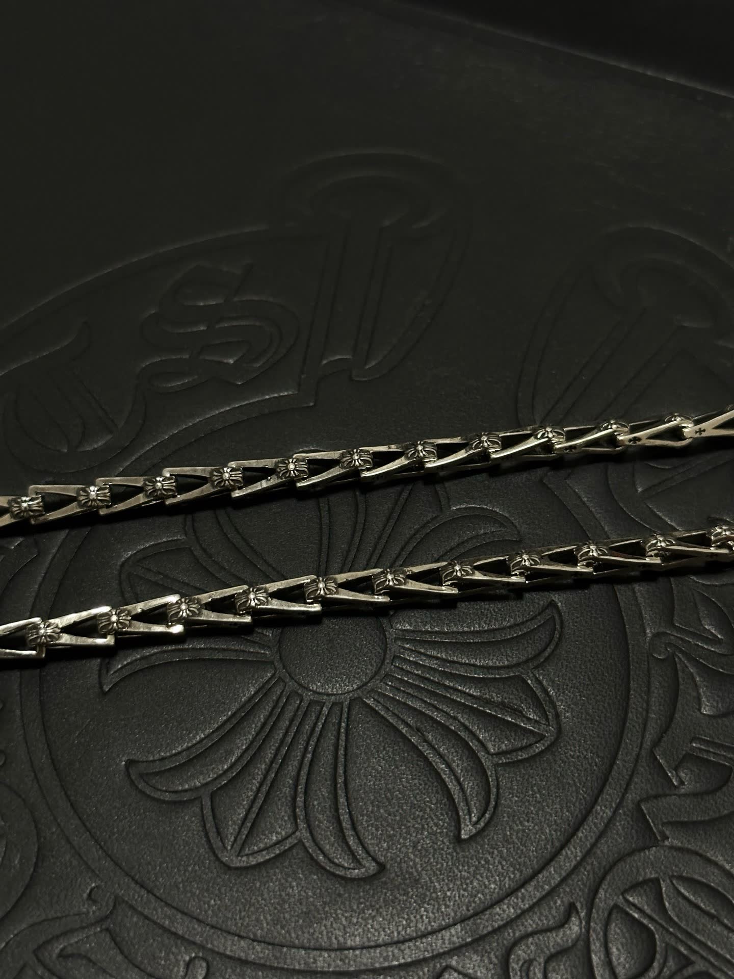 Chrome Hearts Silver Cross Pendant Necklace